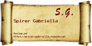 Spirer Gabriella névjegykártya
