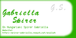 gabriella spirer business card